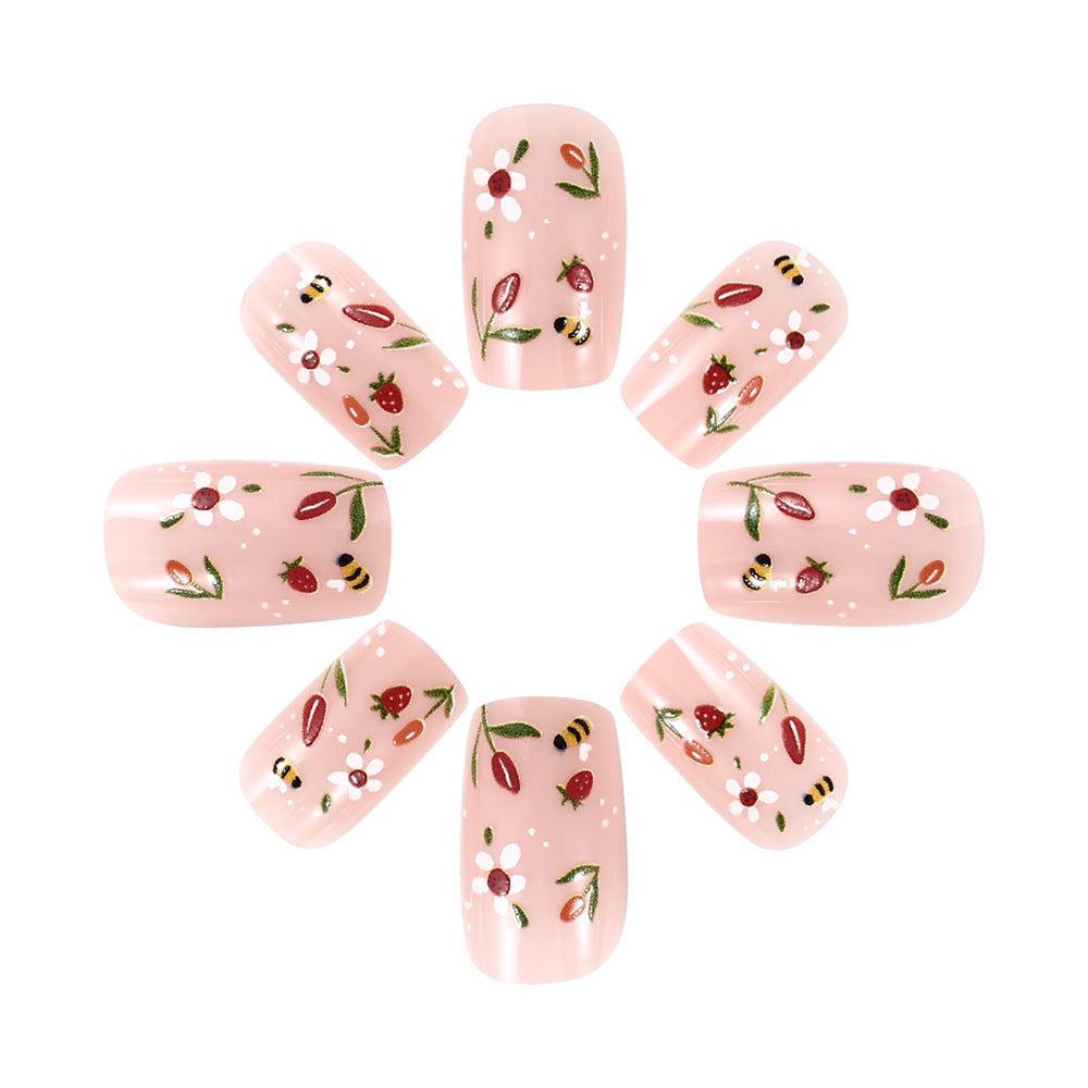 Floral Press-On Nail Art Set Stornfield