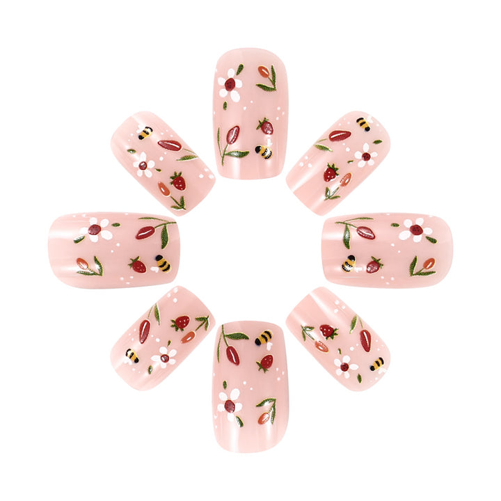 Floral Press-On Nail Art Set Stornfield