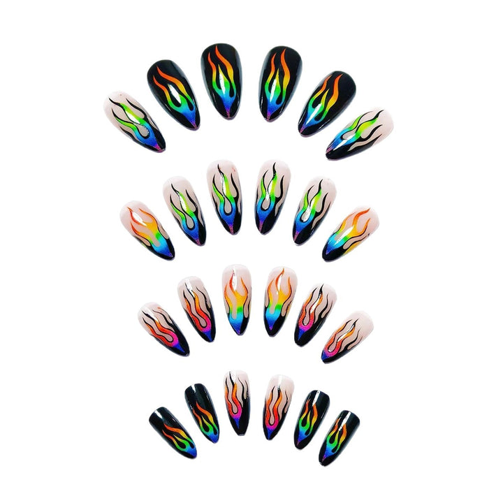 Creative Art Nails with Eye-Catching Flame Design Stornfield