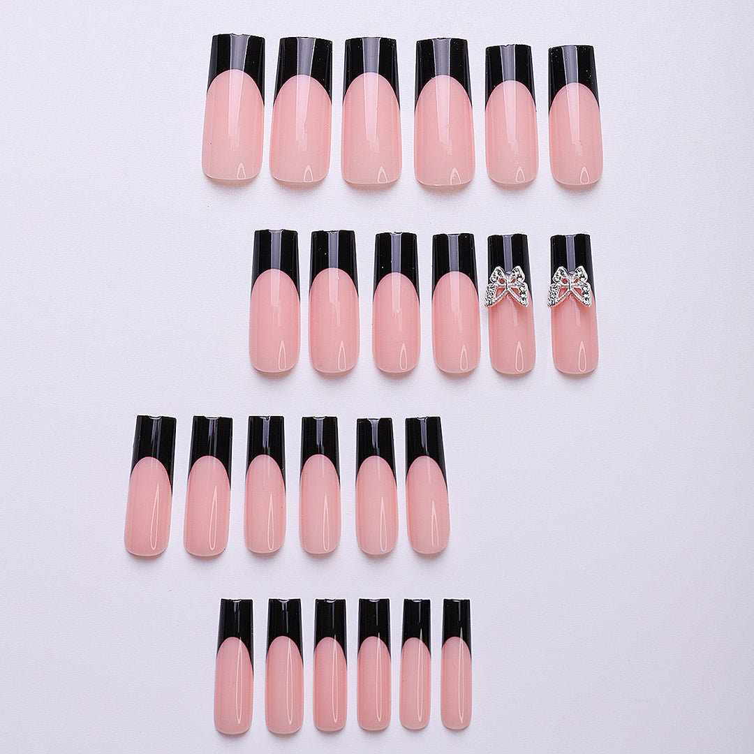 Acrylic nail set with elegant butterfly accents Stornfield