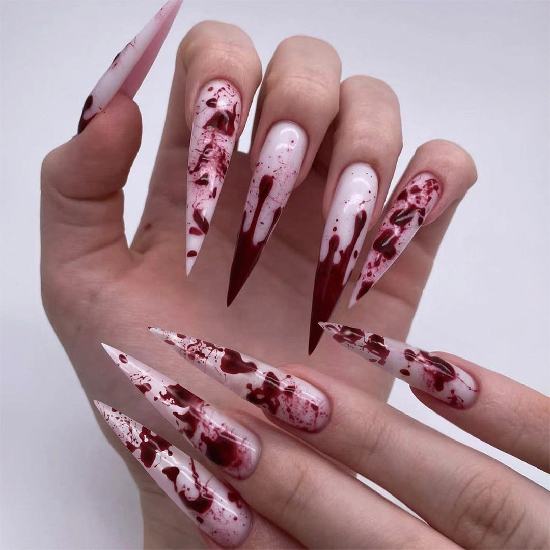 Halloween-Themed Press-On Nail Art Set Stornfield