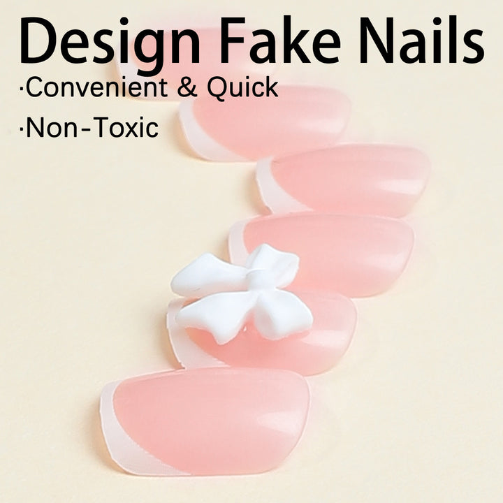 Artificial nail set with elegant flower and leopard print Stornfield