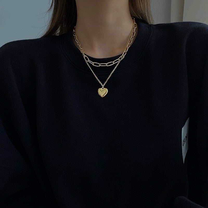 Heart Chain Layered Necklace Stornfield