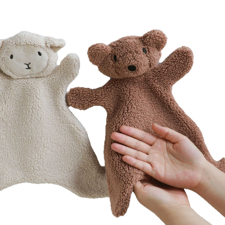 Sherpa Bear Lovey Security Blanket Handheld Comforter