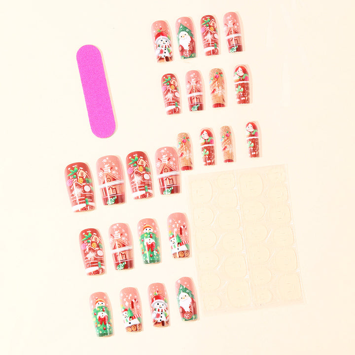 Festive Holiday-Themed 3D Nail Art Set Stornfield