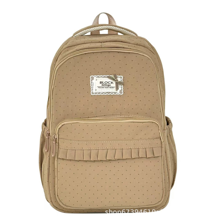 Stylish Polka Dot Ruffled Backpack Stornfield