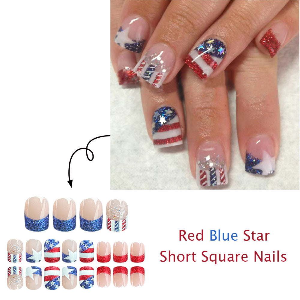 Patriotic Themed Press-On Nail Set Stornfield
