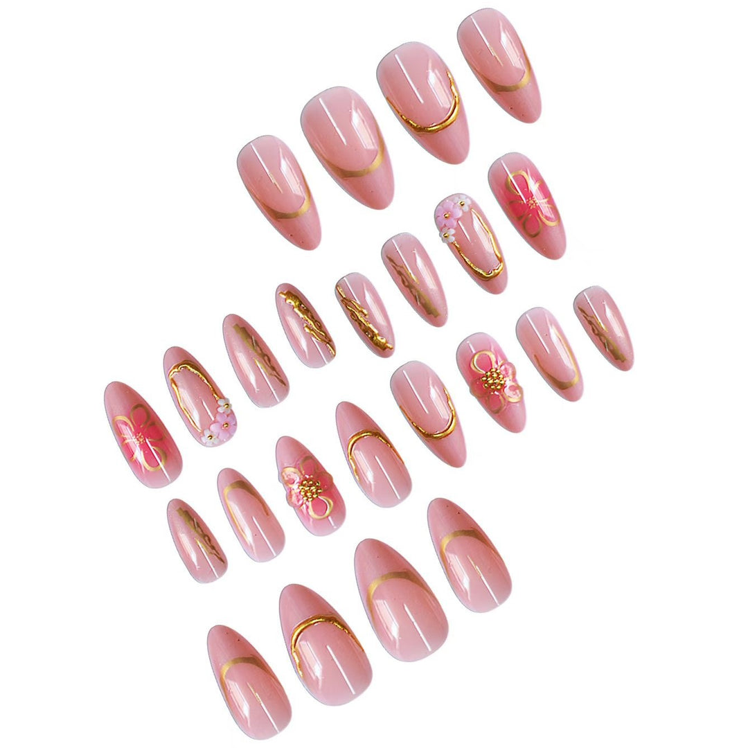 Decorative Floral Press-On Nail Art Set Stornfield