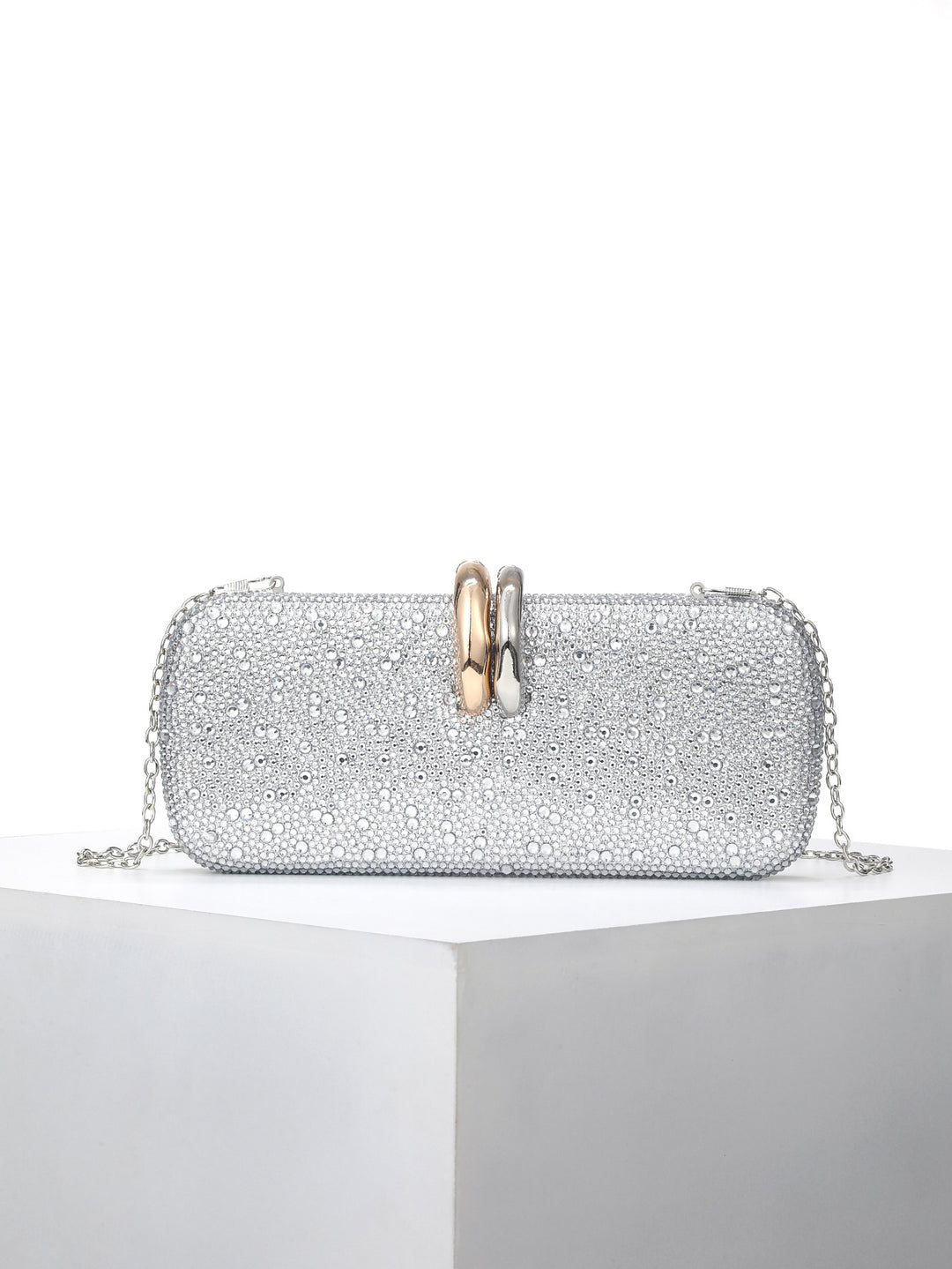 Striking Rhinestone-Studded Evening Clutch