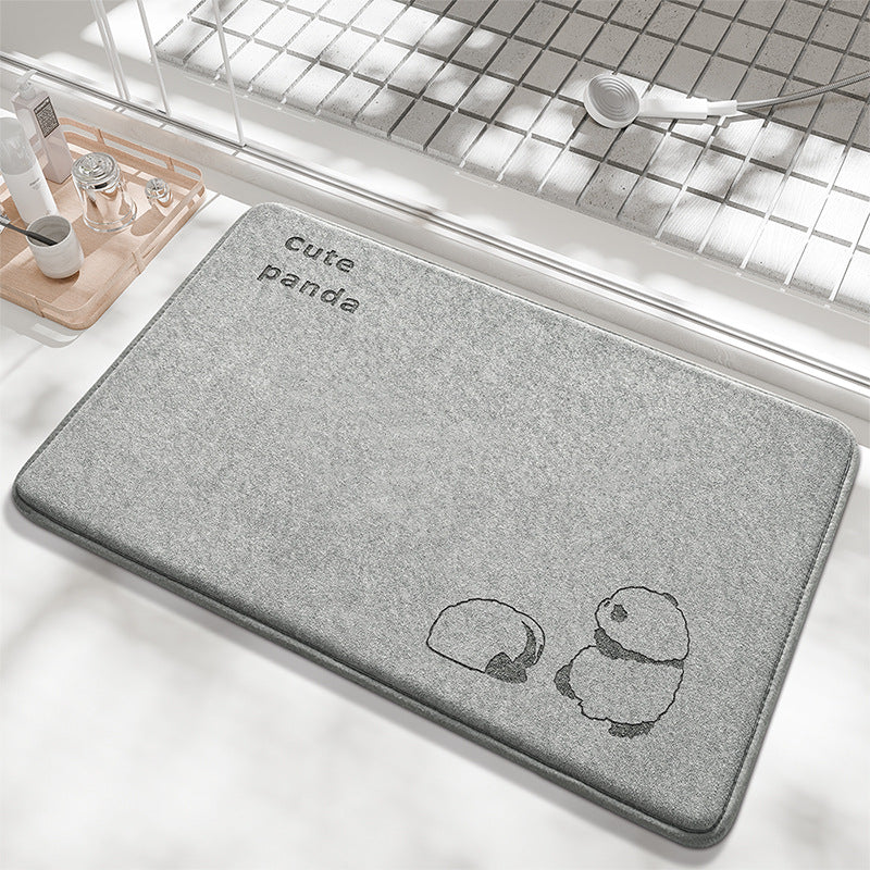 Playful Bunny Design Bath Mat Stornfield