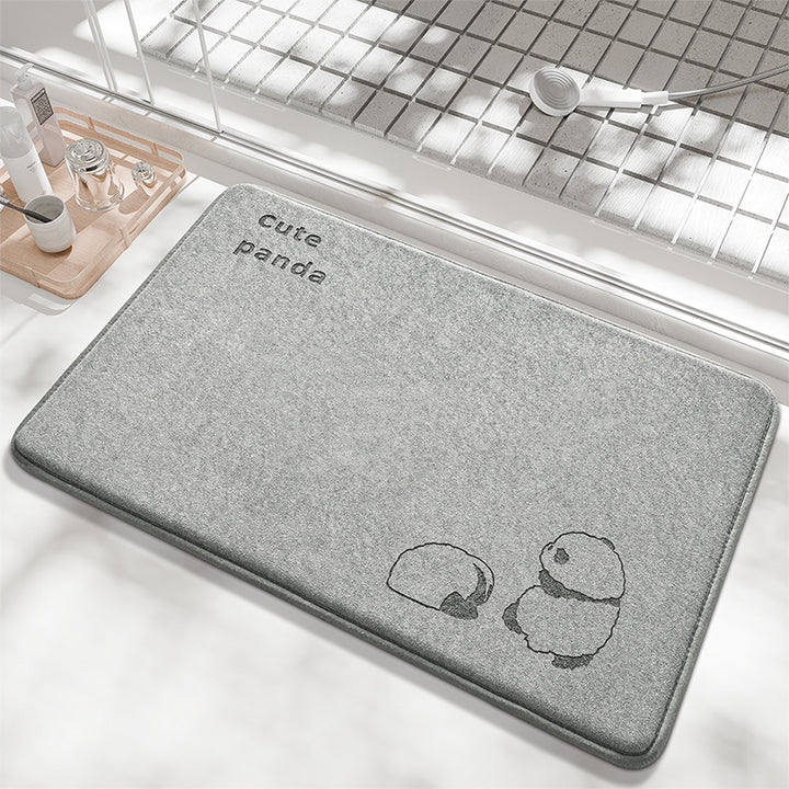 Playful Bunny Design Bath Mat Stornfield