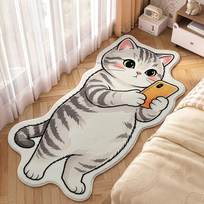Cat-Themed Plush Area Rug