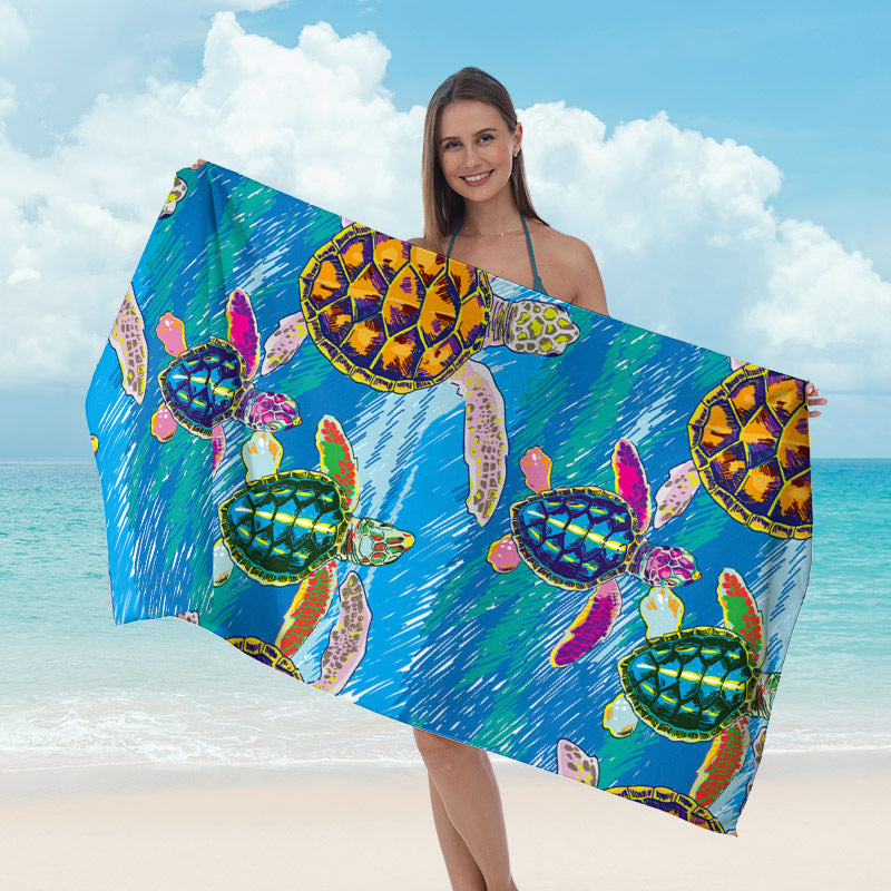 Beach towel with maritime star pattern Stornfield