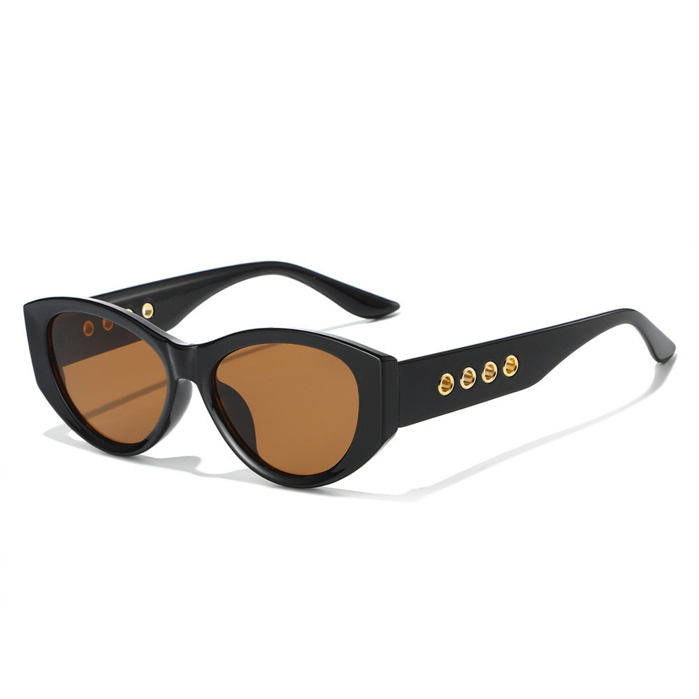 Cat-Eye Sunglasses with Decorative Gold Accents Stornfield