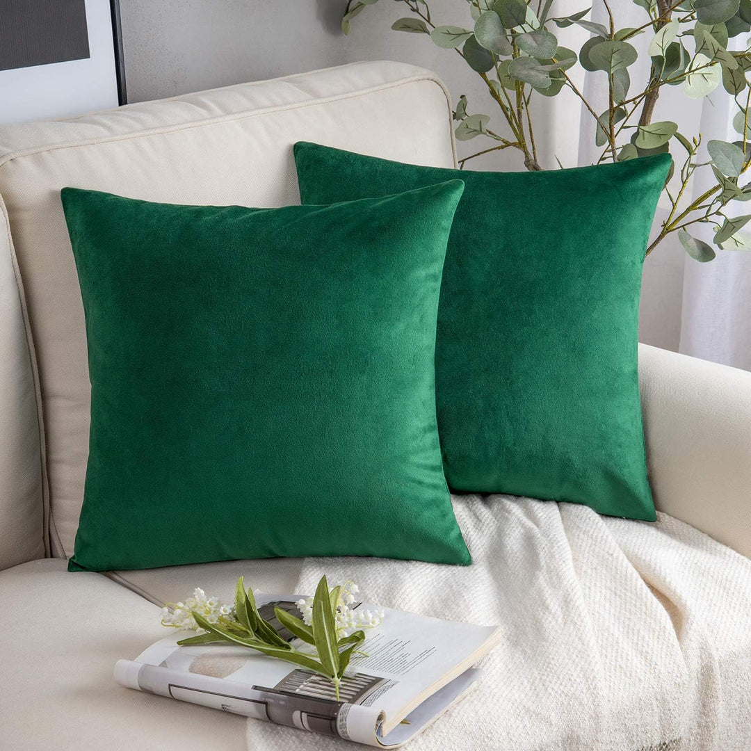 Plush Velvet Lumbar and Square Throw Pillow Covers