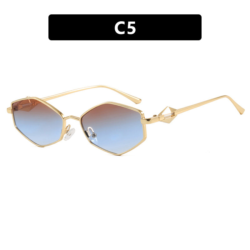Women's geometric sunglasses with protective UV filter and high-end metal frame Stornfield