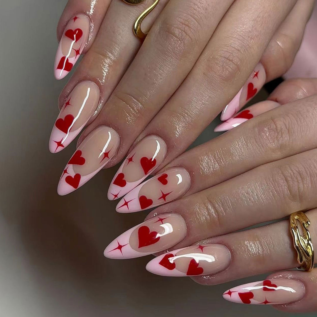 Heart-Themed Acrylic Nail Art Kit