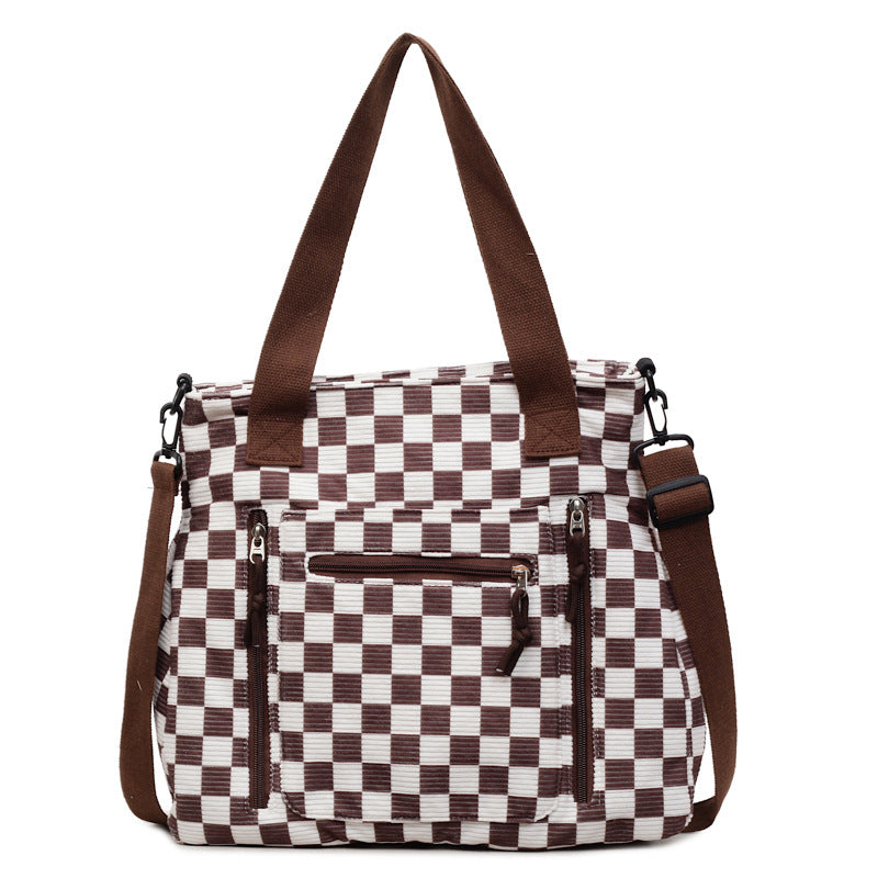 Versatile Checkered Tote Bag Stornfield