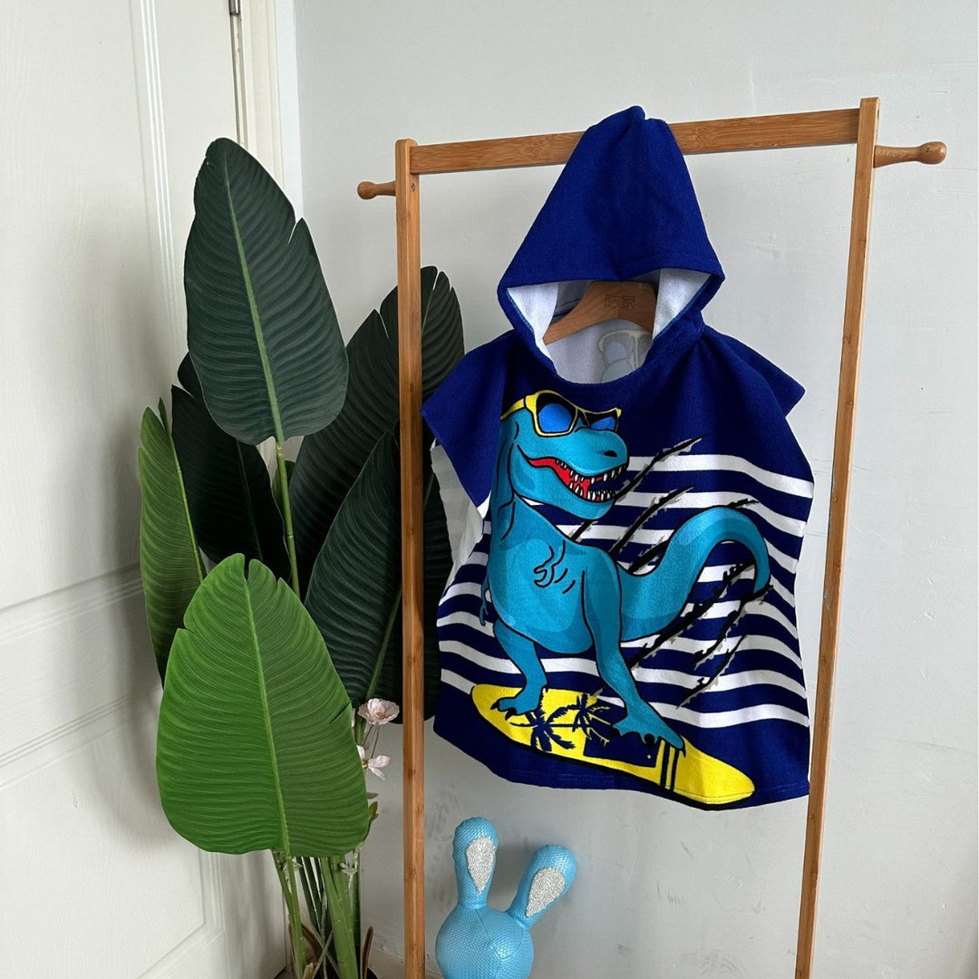 Kids' Shark-Themed Hooded Towel Poncho Stornfield