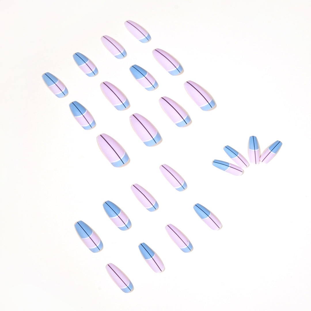 Trendy Stiletto Nails with Geometric Design Stornfield