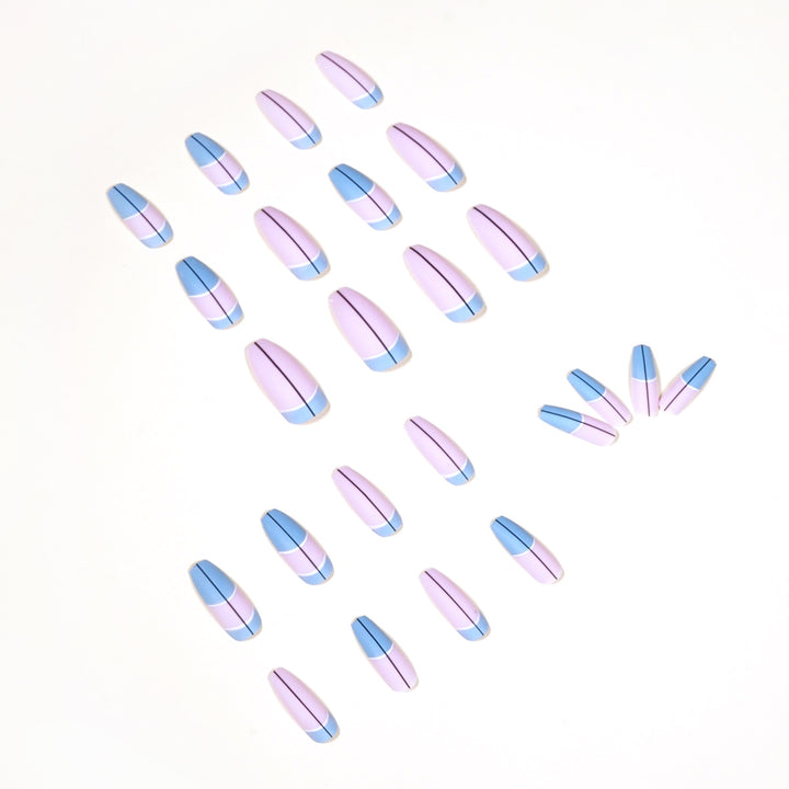 Trendy Stiletto Nails with Geometric Design Stornfield