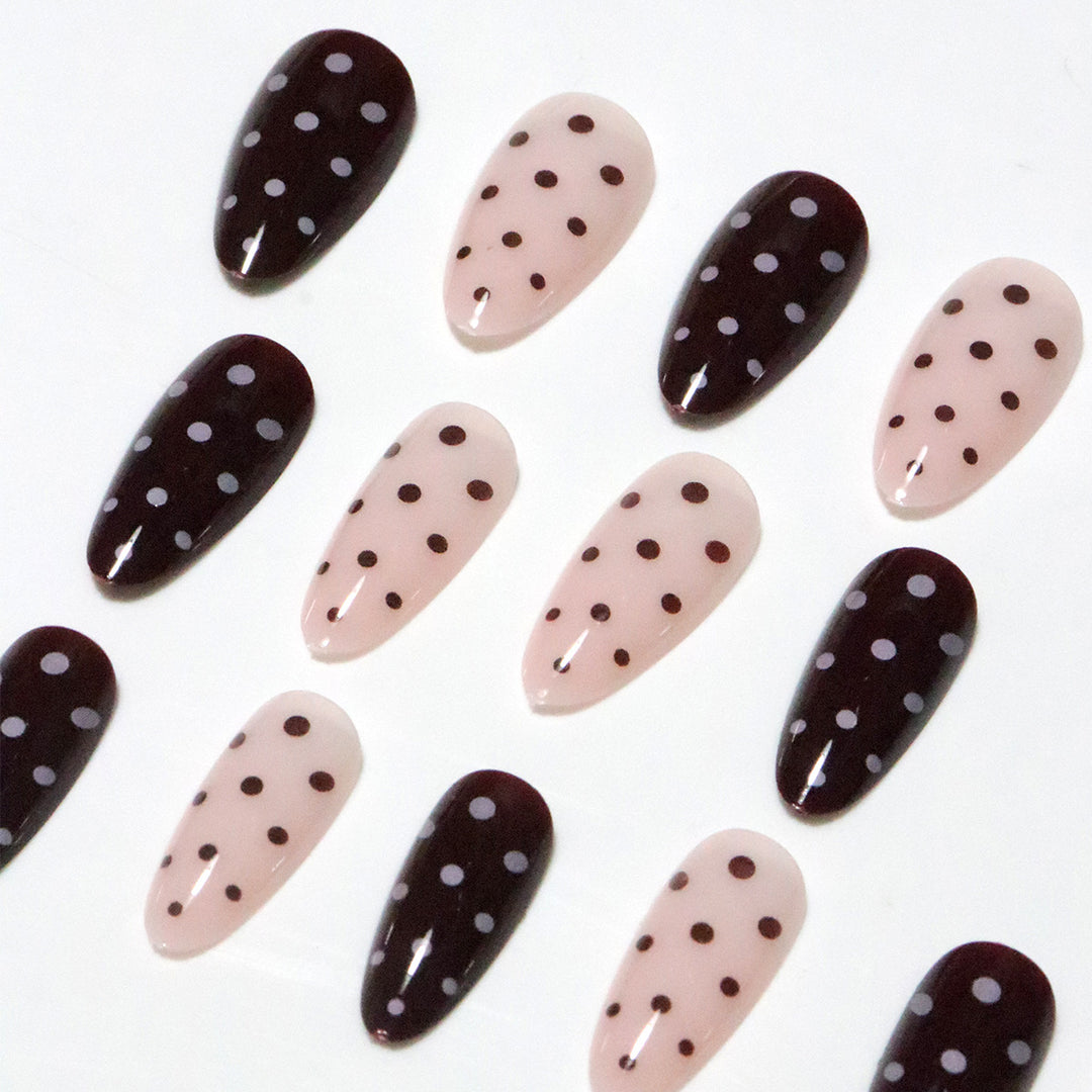 Artistic Polka Dot Stiletto Press-On Nails Stornfield