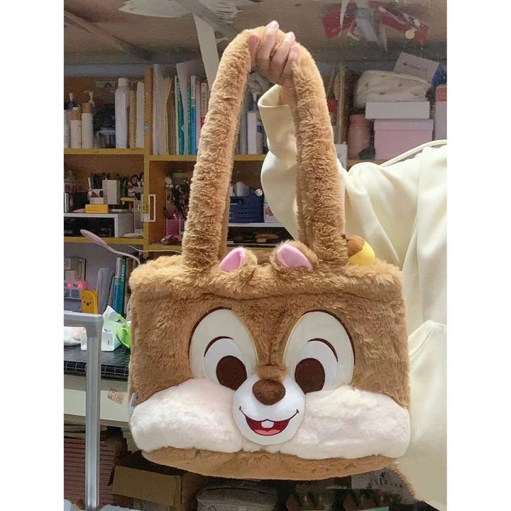 Plush Tote Bag with Animal Face Stornfield