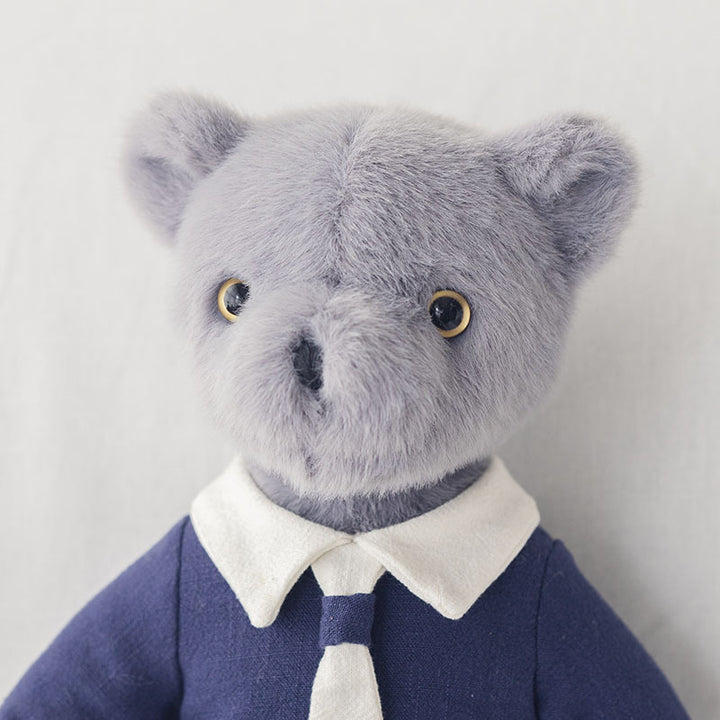 Plush Teddy Bear with Satin Bow and Ultra-Soft Faux Fur