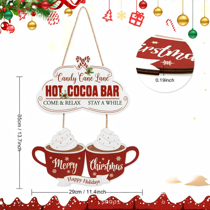 Decorative wooden sign with winter motifs Stornfield