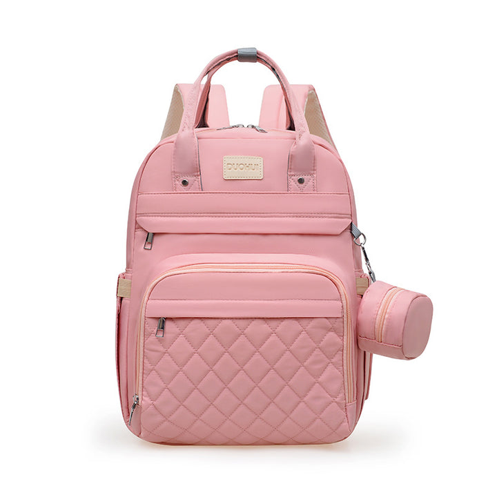 Versatile Quilted Backpack with Handy Side Pouch Stornfield