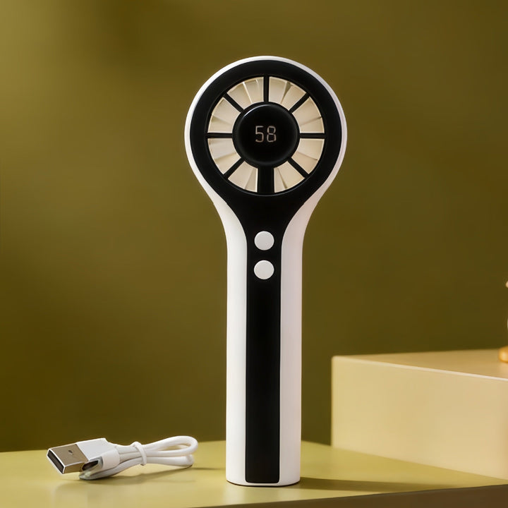 Women's Portable Handheld Fan with Digital Temperature Display Stornfield 1782398189