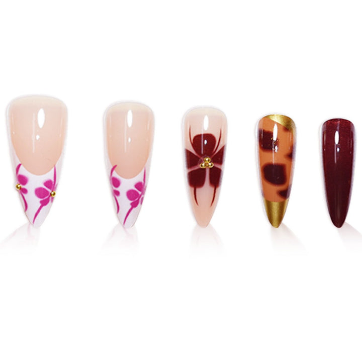 Artistic Long Stiletto Press-On Nail Extensions Stornfield