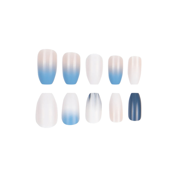 Ombre Matte Long Press-On Nails Stornfield