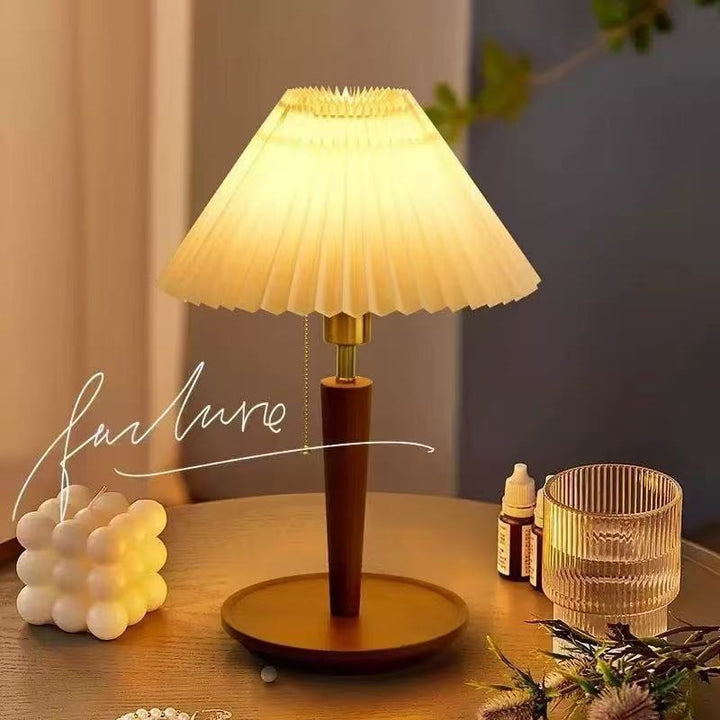 Elegant Table Lamp with Pleated Shade