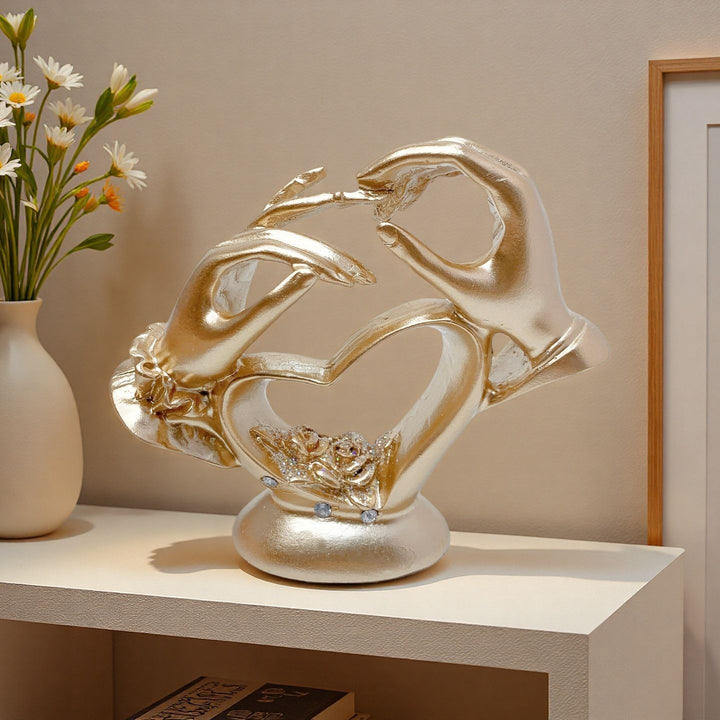 Artistic heart sculpture with intricate painting Stornfield