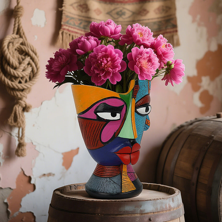 Abstract Decorative Face Vase