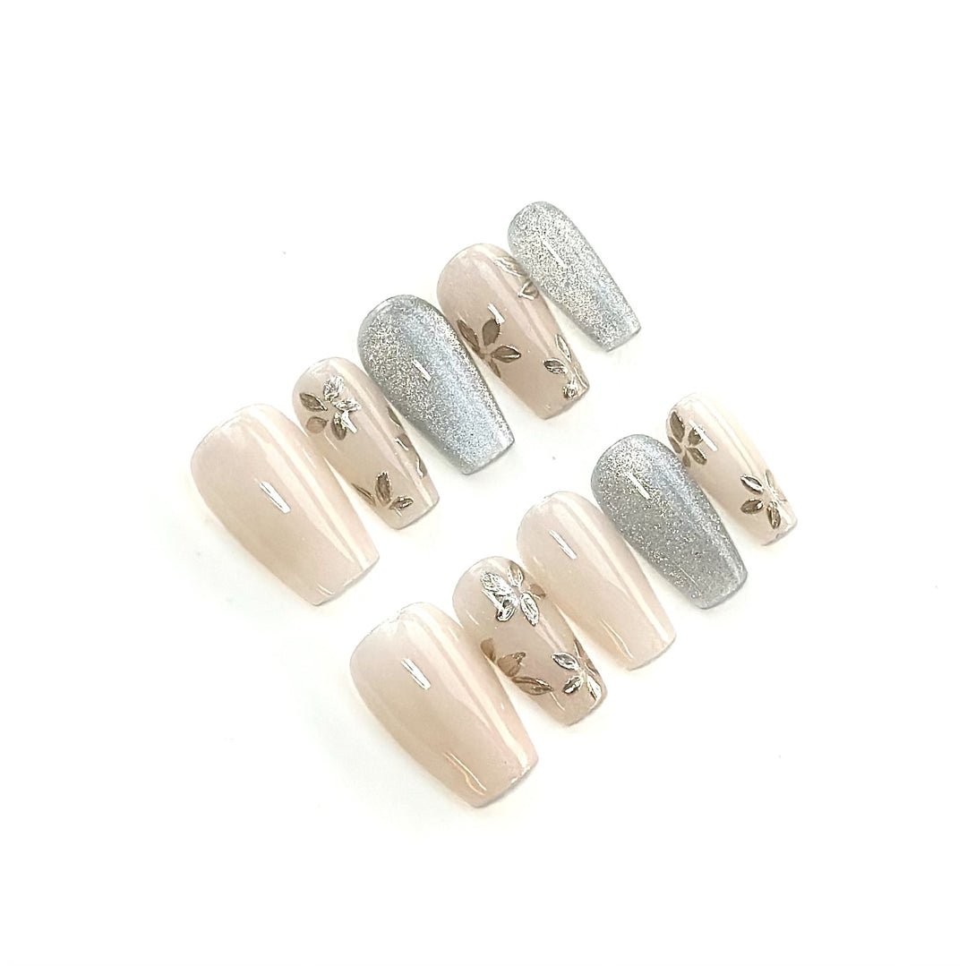 Luxe Floral Press-On Nail Art Set