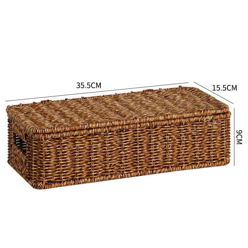 Long Rectangular Woven Storage Basket Stornfield
