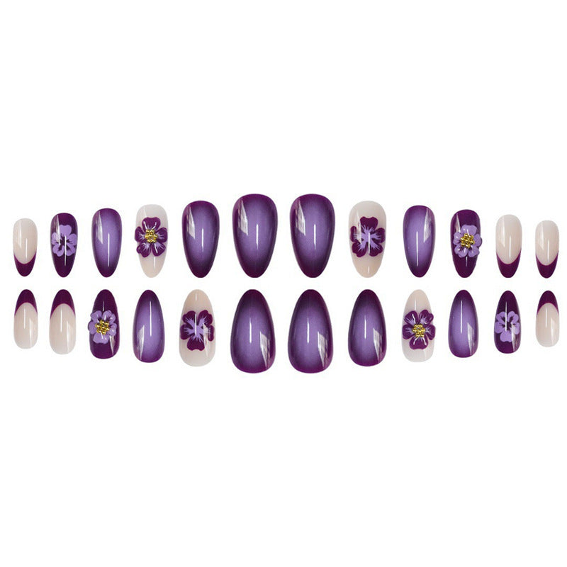 Artistic Floral Design Press-On Nail Set Stornfield