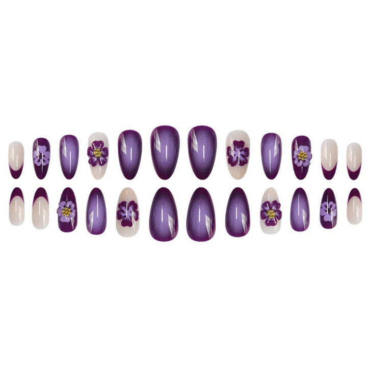 Artistic Floral Design Press-On Nail Set Stornfield