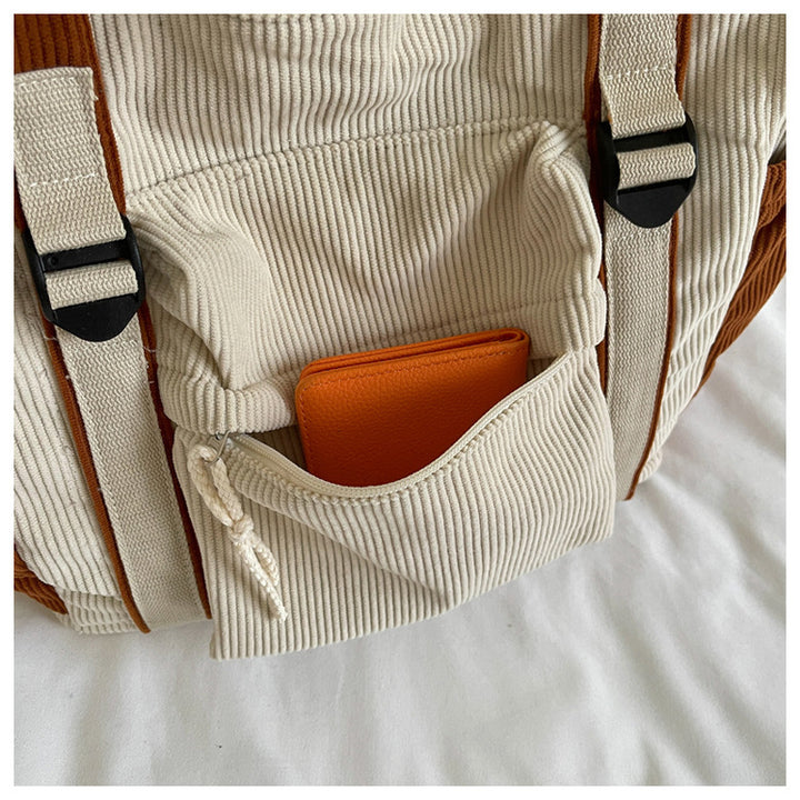 Stylish Corduroy Tote Bag