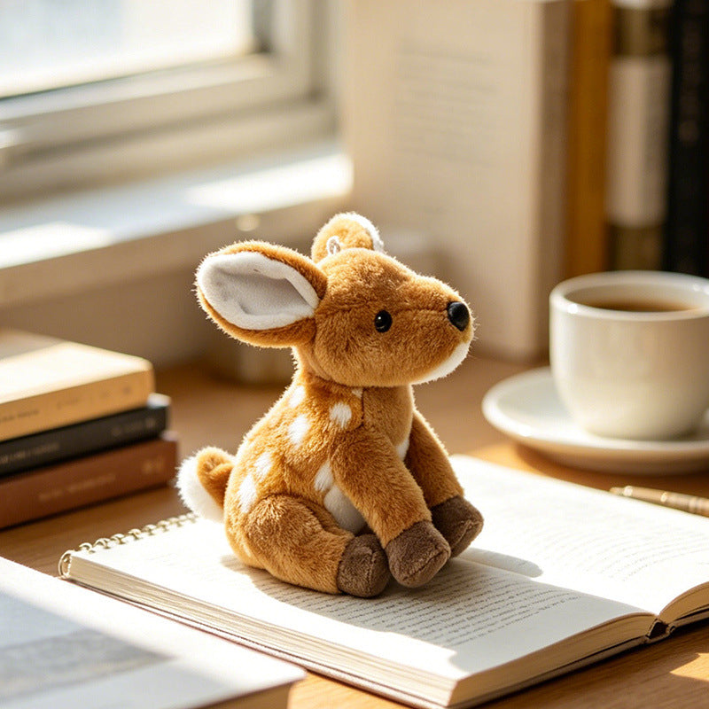 Plush Fennec Fox Sitting Soft Toy with Oversized Ears and Embroidered Features Stornfield