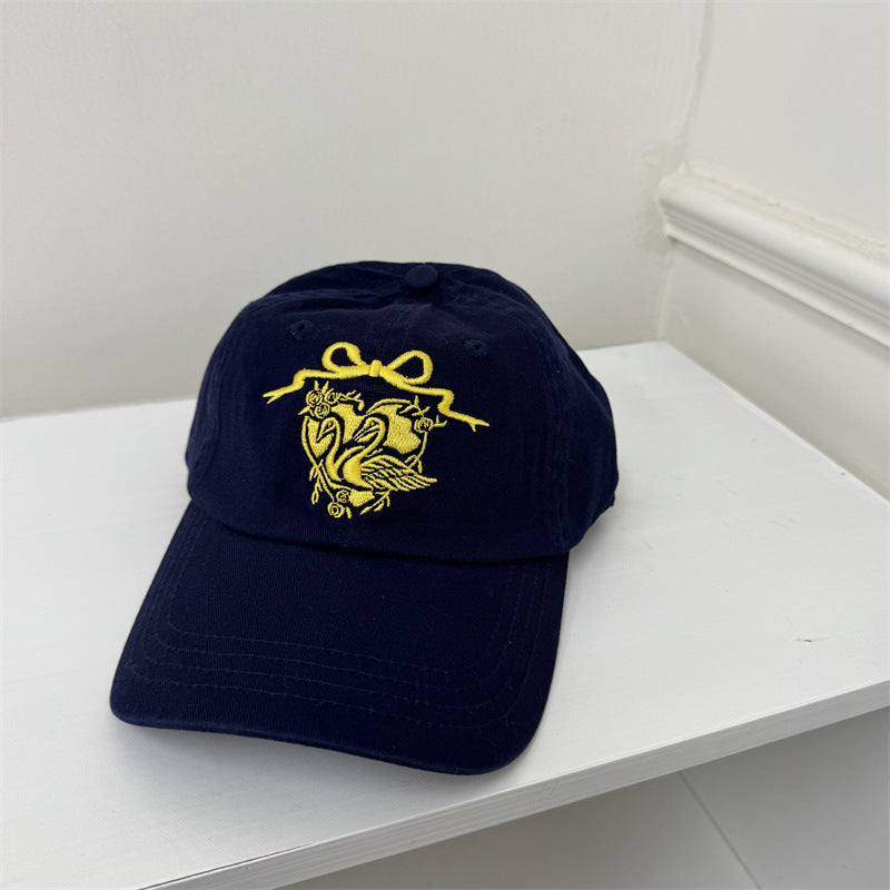 Women's Embroidered Swan-Themed Baseball Cap Stornfield