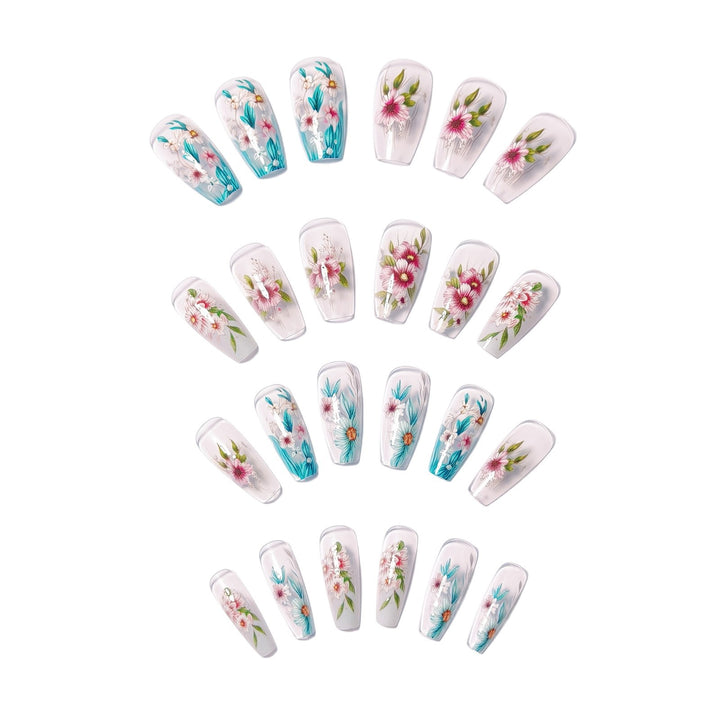Artificial nail design with floral accents Stornfield