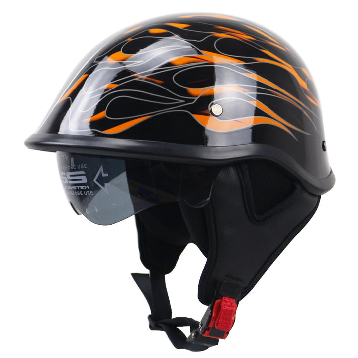 Classic Lightweight Motorcycle Helmet with Adjustable Visor Stornfield