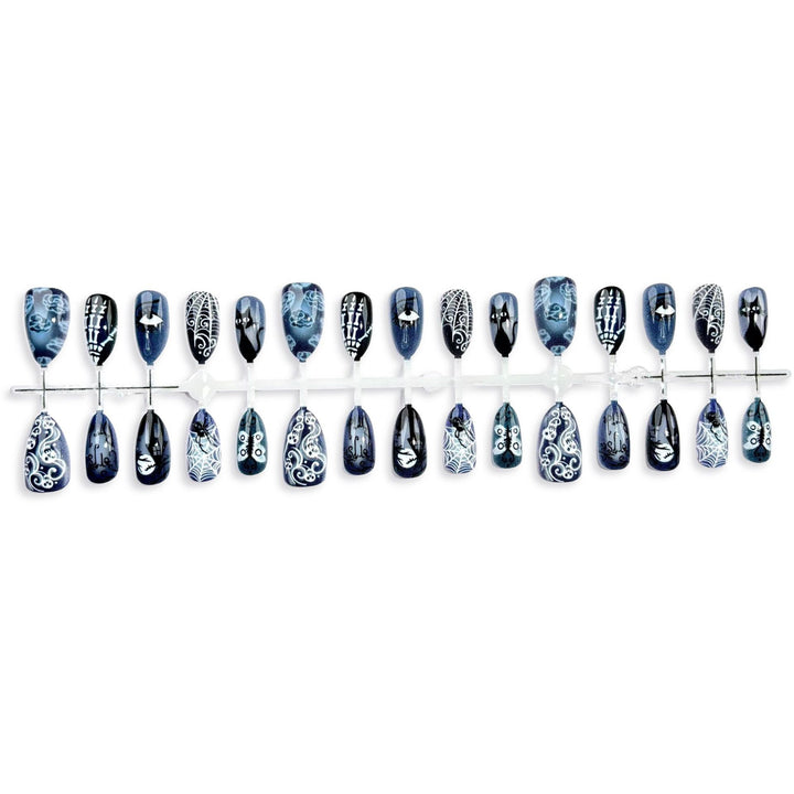 Artistic Halloween-Themed Press-On Nail Collection