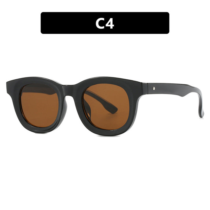Women's stylish round sunglasses with sturdy frame and protective UV filter Stornfield