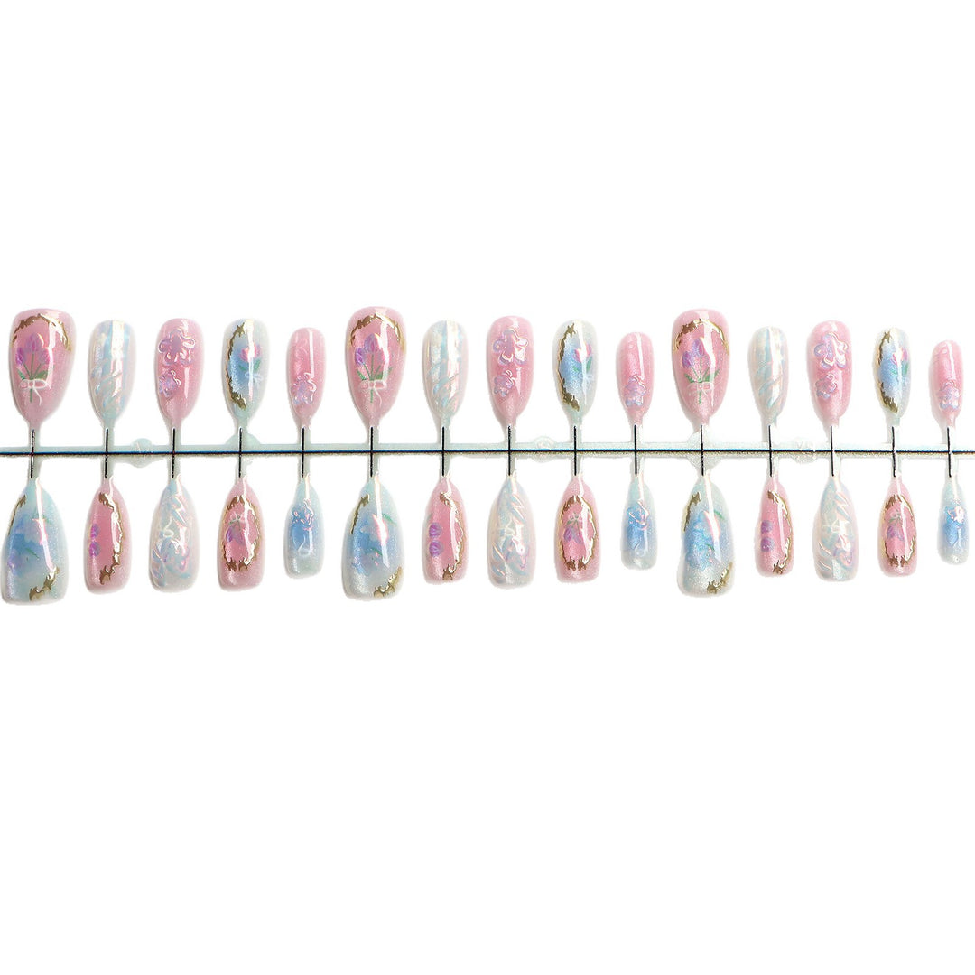 Seasonal Floral Press-On Nail Art Set Stornfield
