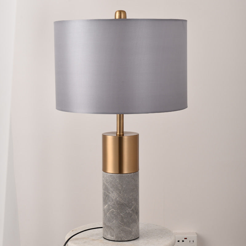 Contemporary Marble and Metal Table Lamp