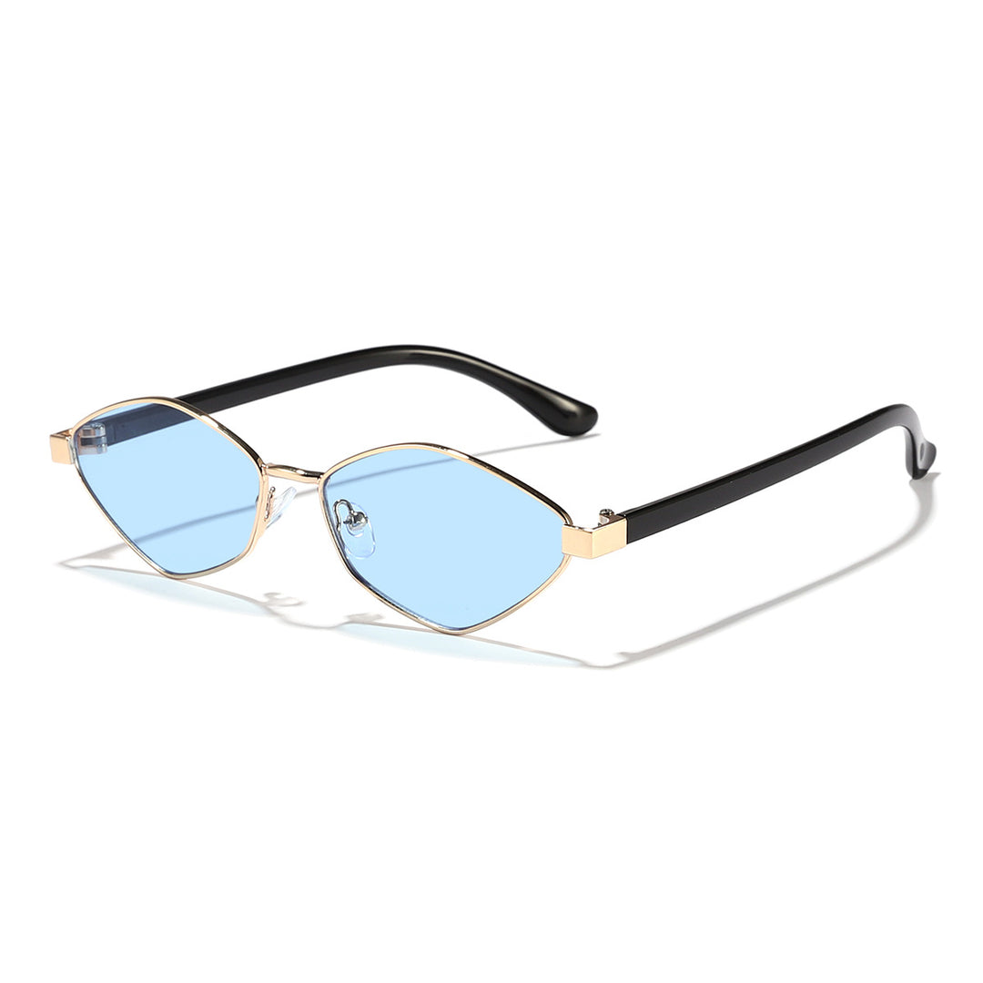 Women's Cat Eye Sunglasses with Brown Lenses and Elegant Metal Frame Stornfield